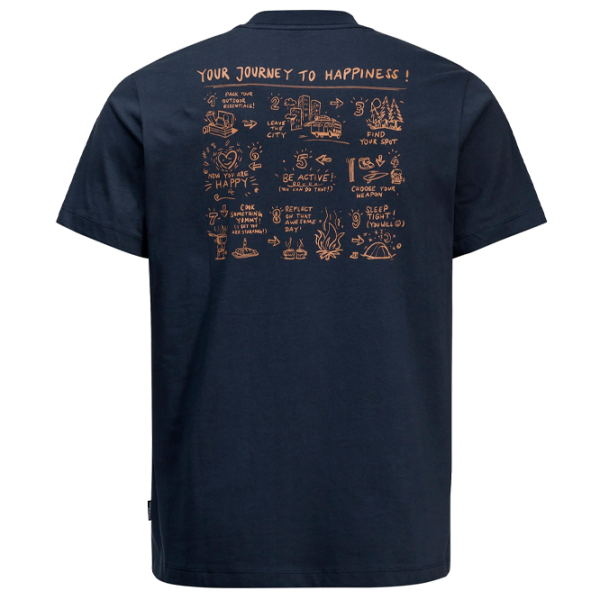 Tricou pentru bărbați Jack Wolfskin Journey T M 100% bumbac/ Navy photo 2