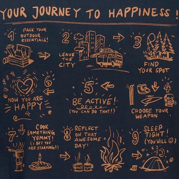 Tricou pentru bărbați Jack Wolfskin Journey T M 100% bumbac/ Navy photo 3