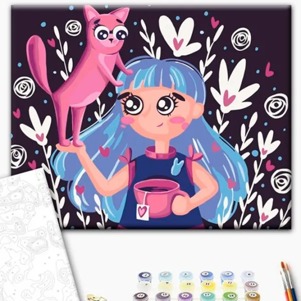 Pictură pe numere BrushMe Prietenii curioși 40 x 30 cm/ Orizontală photo 2