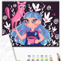 Pictură pe numere BrushMe Prietenii curioși 40 x 30 cm/ Orizontală photo 2