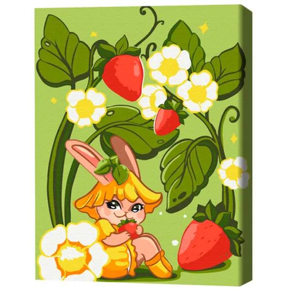 Pictură pe numere BrushMe Căpșuni de pădure 40 x 30 cm/ Verticală photo 3