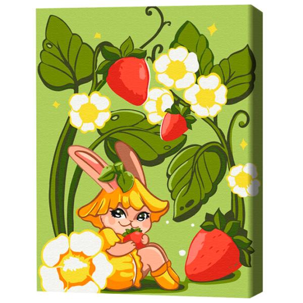 Pictură pe numere BrushMe Căpșuni de pădure 40 x 30 cm/ Verticală photo 3