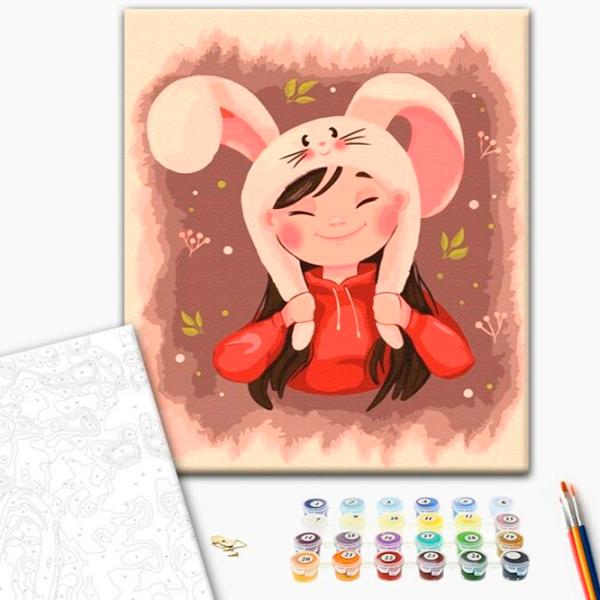 Pictură pe numere BrushMe Urechi de iepuraș 40 x 30 cm/ Verticală photo 2