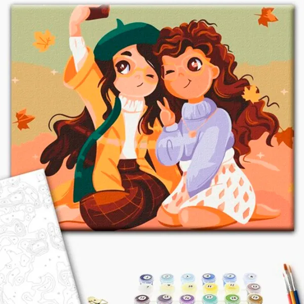 Картина по номерам BrushMe Подруги 40 x 30 cm/ Горизонтальная photo 2