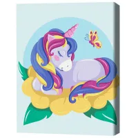 Картина по номерам BrushMe Цветущий единорог 40 x 30 cm/ Вертикальная photo 3