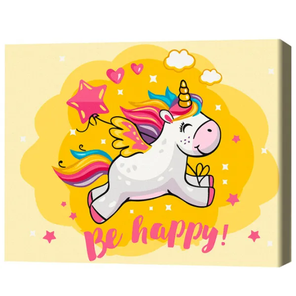 Картина по номерам BrushMe Счастливый единорог 40 x 30 cm/ Горизонтальная photo 3 Картина по номерам BrushMe Счастливый единорог 40 x 30 cm/ Горизонтальная photo 3