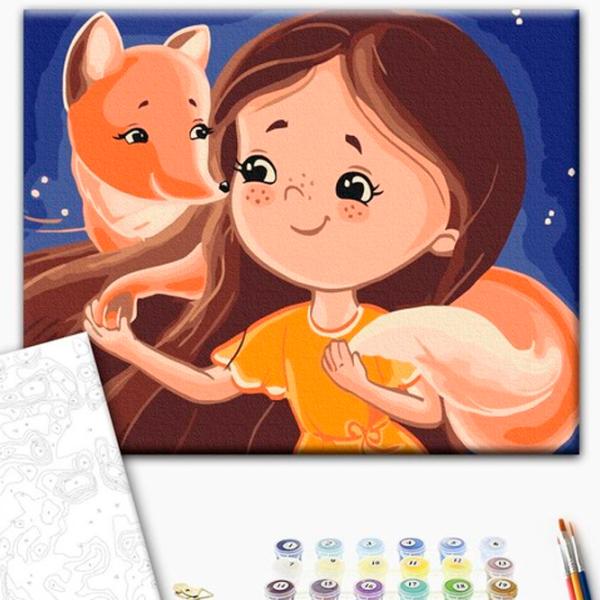 Картина по номерам BrushMe Лисий друг 40 x 30 cm/ Горизонтальная photo 2