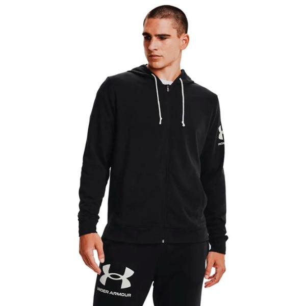Hanorac pentru bărbați Under Armour Rival Terry Full Zip Drept/ Black photo 3 Hanorac pentru bărbați Under Armour Rival Terry Full Zip Drept/ Black photo 3