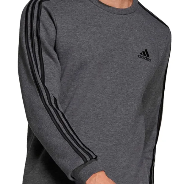 Толстовка для мужчин Adidas Essentials Fleece 3-Stripes Прямой/ Grey photo 3