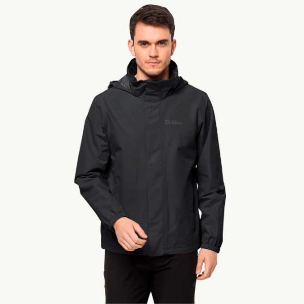 Ветровка для мужчин Jack Wolfskin Stormy Point 2L Jkt M Демисезонная/ Черный photo 2