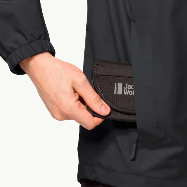 Ветровка для мужчин Jack Wolfskin Stormy Point 2L Jkt M Демисезонная/ Черный photo 4