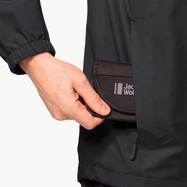 Ветровка для мужчин Jack Wolfskin Stormy Point 2L Jkt M Демисезонная/ Черный photo 4