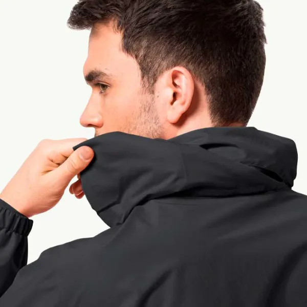 Ветровка для мужчин Jack Wolfskin Stormy Point 2L Jkt M Демисезонная/ Черный photo 5