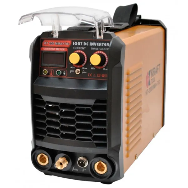 Aparat de sudat Kraft Tool KT200 230 V cu electrod (MMA), cu gaz inert (TIG)/ Orange photo 2 Aparat de sudat Kraft Tool KT200 230 V cu electrod (MMA), cu gaz inert (TIG)/ Orange photo 2