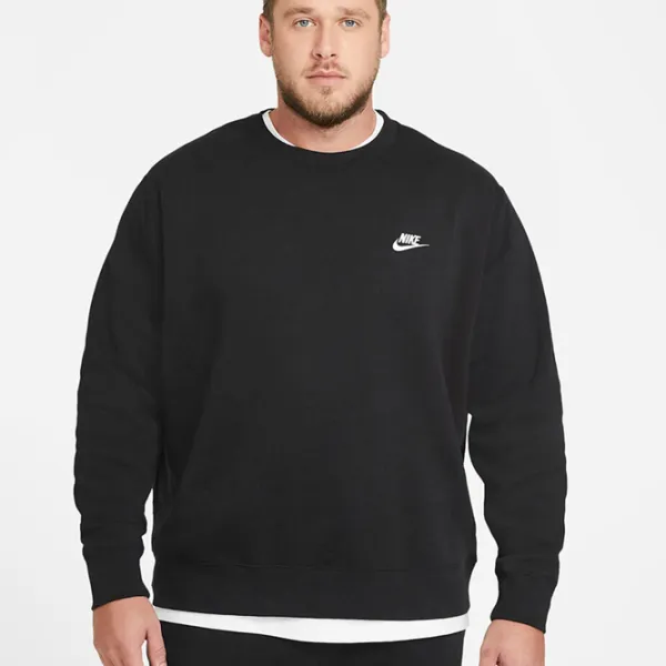 Hanorac pentru bărbați Nike Sportswear Club Fleece Crew Drept/ Black photo 2