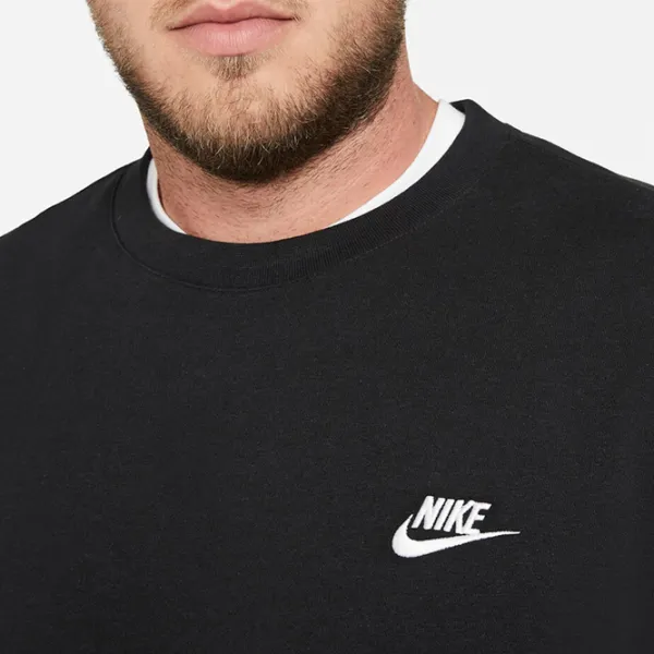 Hanorac pentru bărbați Nike Sportswear Club Fleece Crew Drept/ Black photo 4