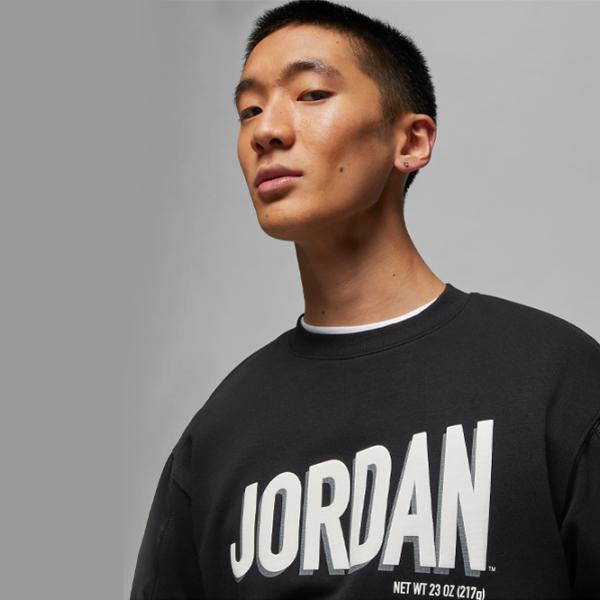 Hanorac pentru bărbați Nike Jordan Flt Mvp Gfx Flc Crew Drept/ Black photo 4
