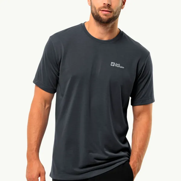 Футболка для мужчин Jack Wolfskin Vonnan S|S T 100% полиэстер/ Черный photo 2