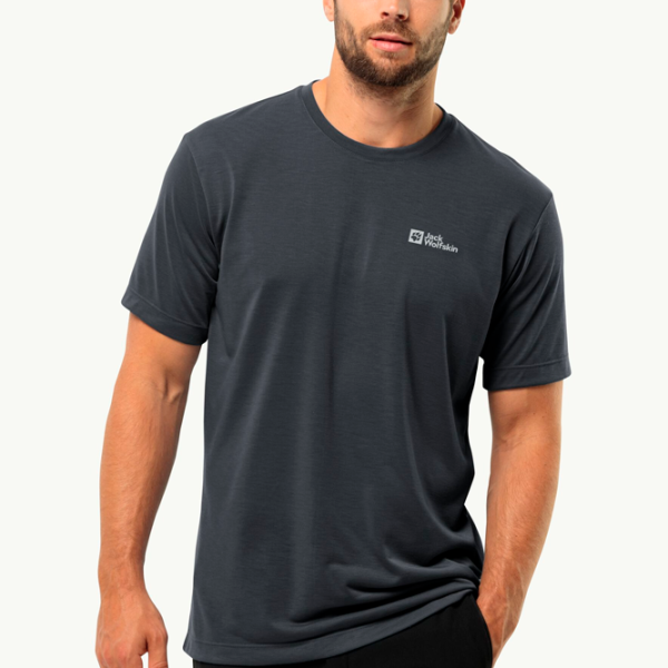 Футболка для мужчин Jack Wolfskin Vonnan S|S T 100% полиэстер/ Черный photo 2