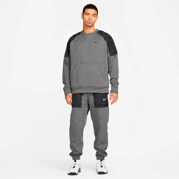 Hanorac pentru bărbați Nike Sweater Therma-Fit Novelty Crew Drept/ Gray photo 4