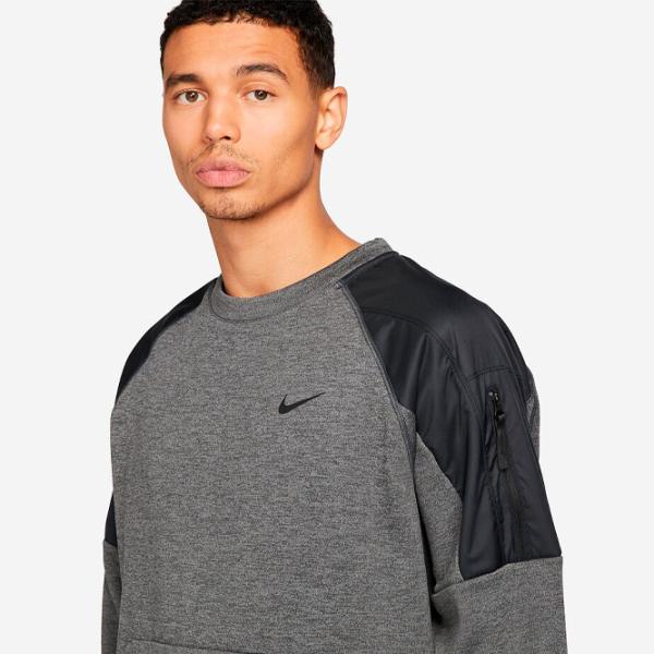 Hanorac pentru bărbați Nike Sweater Therma-Fit Novelty Crew Drept/ Gray photo 5