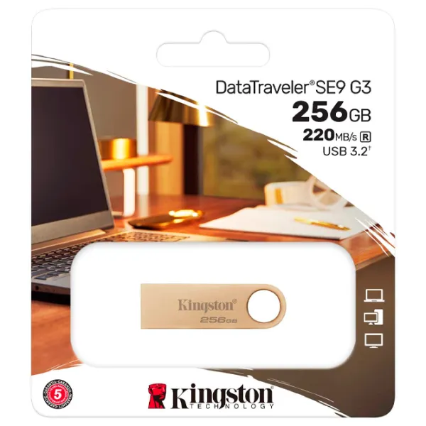 Kingston DataTravel SE9 G3 256 ГБ Золото photo 3