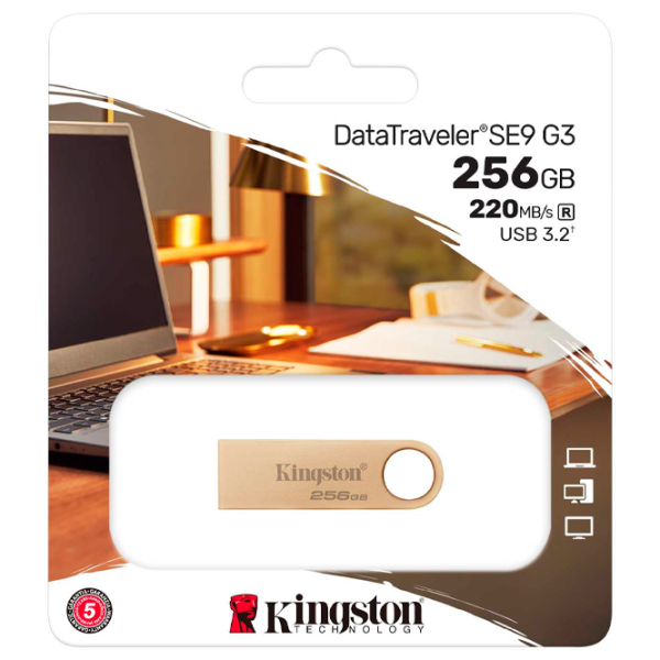 Kingston DataTravel SE9 G3 256 ГБ Золото photo 3