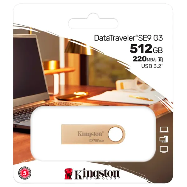 Kingston DataTravel SE9 G3 512 GB Gold photo 3