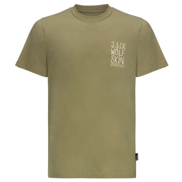 Tricou pentru bărbați Jack Wolfskin Jack Tent T M 100% bumbac/ Green photo 3