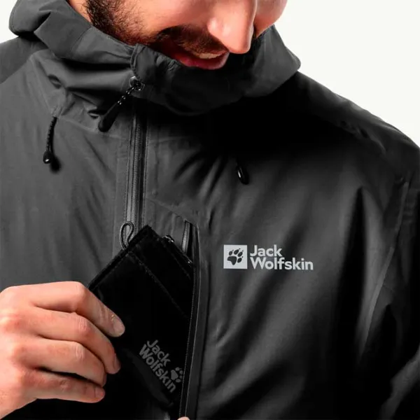 Ветровка для мужчин Jack Wolfskin Eagle Peak 2L Jkt M Демисезонная/ Черный photo 6