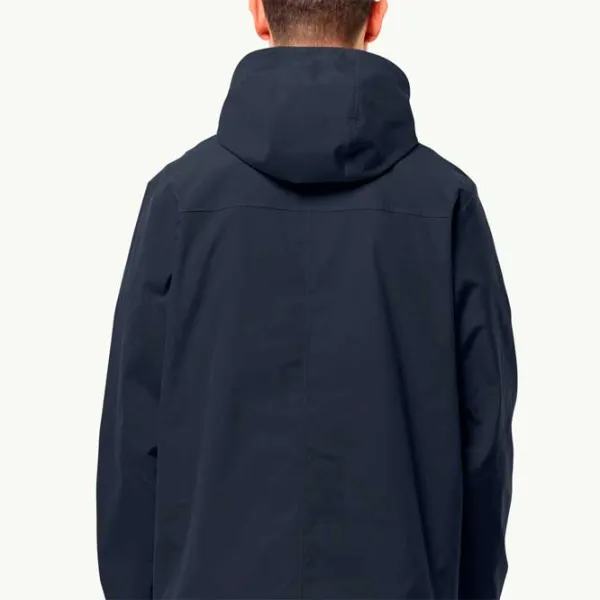 Ветровка для мужчин Jack Wolfskin Desert Wind Overhead M Демисезонная/ Темно-синий photo 4