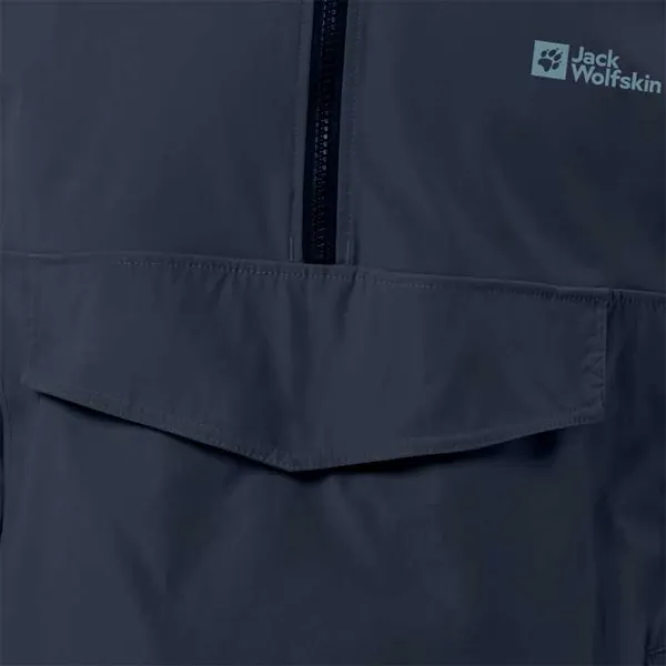 Ветровка для мужчин Jack Wolfskin Desert Wind Overhead M Демисезонная/ Темно-синий photo 6