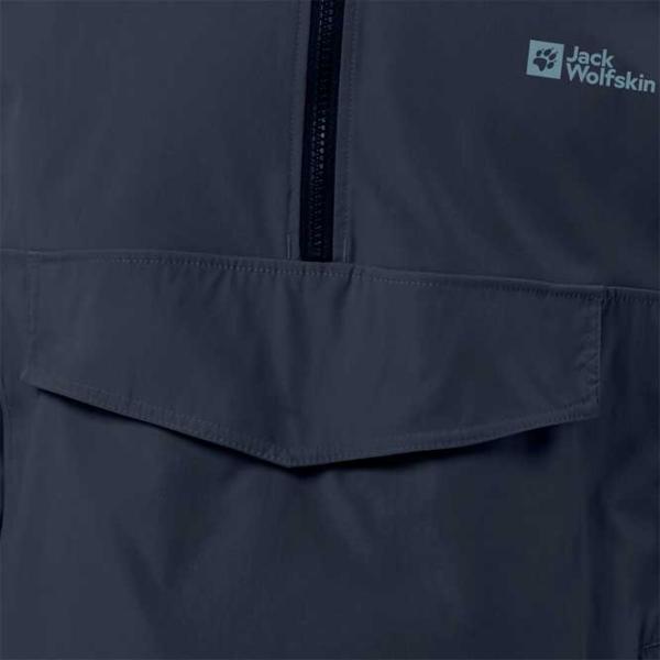 Ветровка для мужчин Jack Wolfskin Desert Wind Overhead M Демисезонная/ Темно-синий photo 6