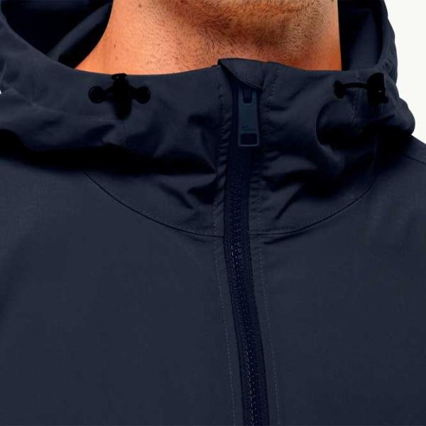 Ветровка для мужчин Jack Wolfskin Desert Wind Overhead M Демисезонная/ Темно-синий photo 8