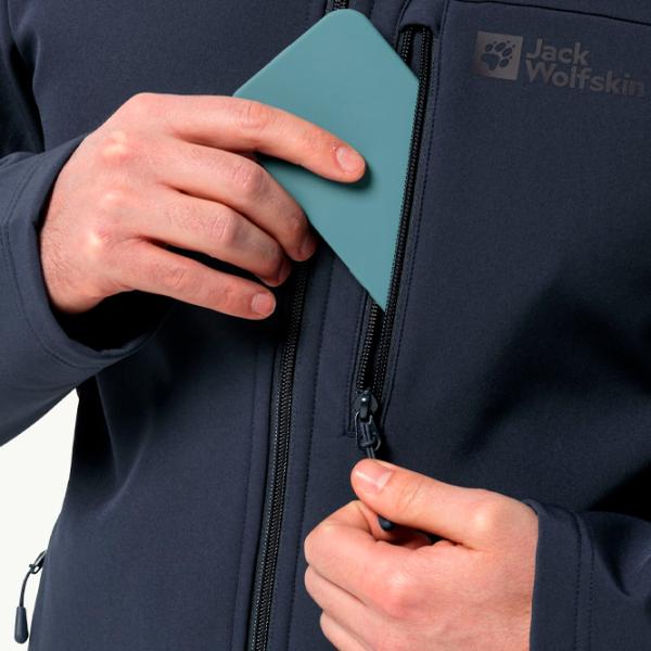 Hanorac pentru bărbați Jack Wolfskin Whirlwind Men Drept/ Navy photo 5