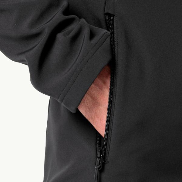 Толстовка для мужчин Jack Wolfskin Whirlwind Men Прямой/ Черный photo 4