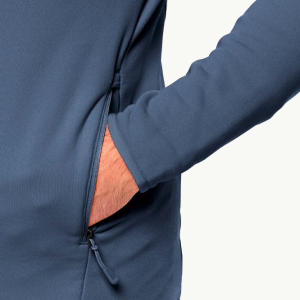 Hanorac pentru bărbați Jack Wolfskin Baiselberg Hooded Fz M Drept/ Navy photo 4