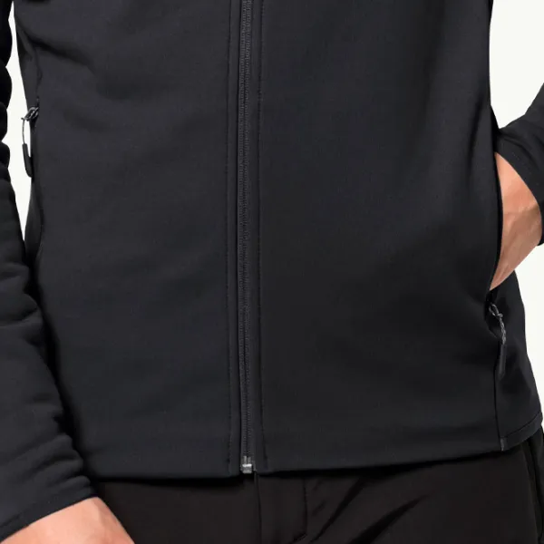 Hanorac pentru bărbați Jack Wolfskin Baiselberg Hooded Fz M Drept/ Black photo 4