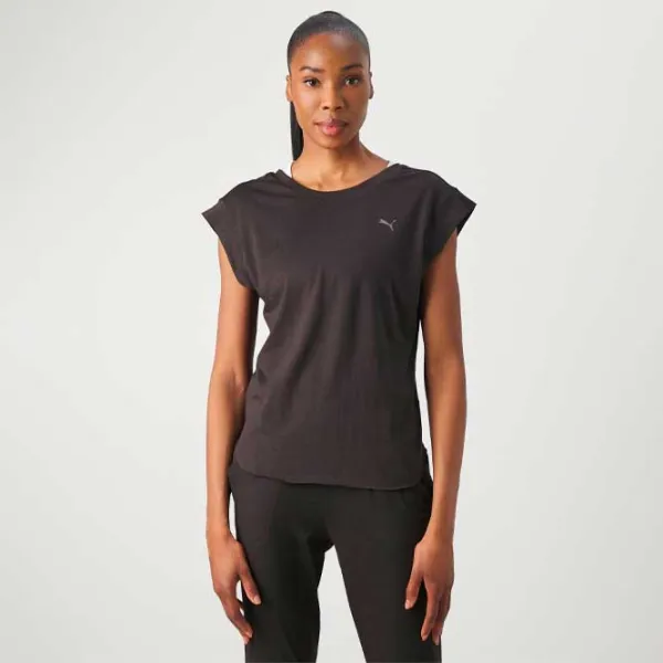 Tricou pentru femei Puma Studio Foundations Tee 25% vascoza/ Black photo 3 Tricou pentru femei Puma Studio Foundations Tee 25% vascoza/ Black photo 3