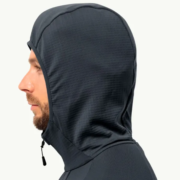 Hanorac pentru bărbați Jack Wolfskin Kolbenberg Hooded Fz M Drept/ Gray photo 5