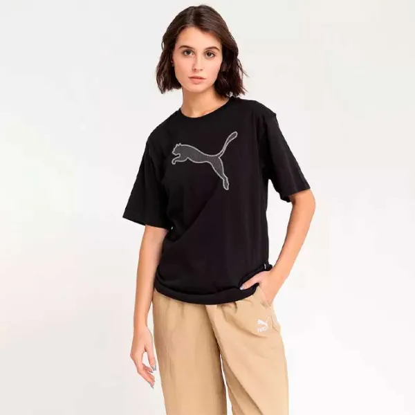 Футболка для женщин Puma Her Graphic Tee 100% хлопок/ Черный photo 3