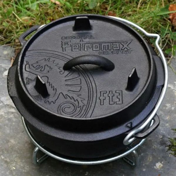Ceaun pentru grătar Petromax Dutch Oven ft 4.5 3.5l / Fontă / Brown photo 2