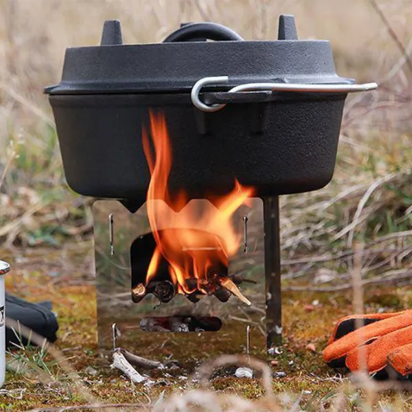Ceaun pentru grătar Petromax Dutch Oven ft 4.5 3.5l / Fontă / Brown photo 3