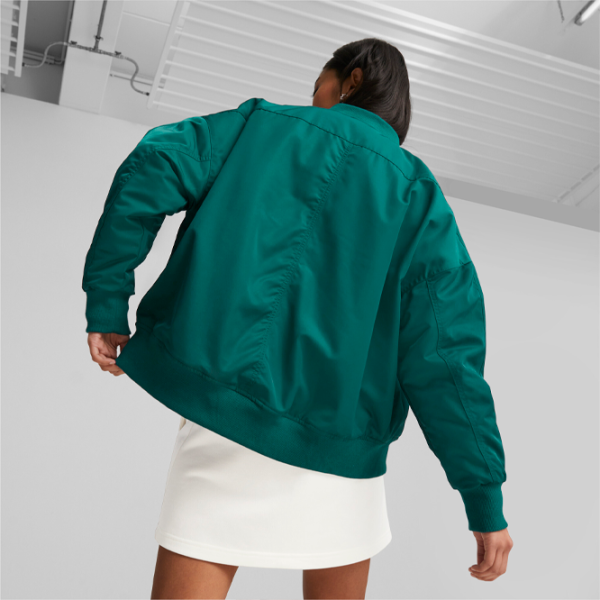 Куртка для женщин Puma T7 Shiny Bomber Jacket XS/ Зелёный photo 4