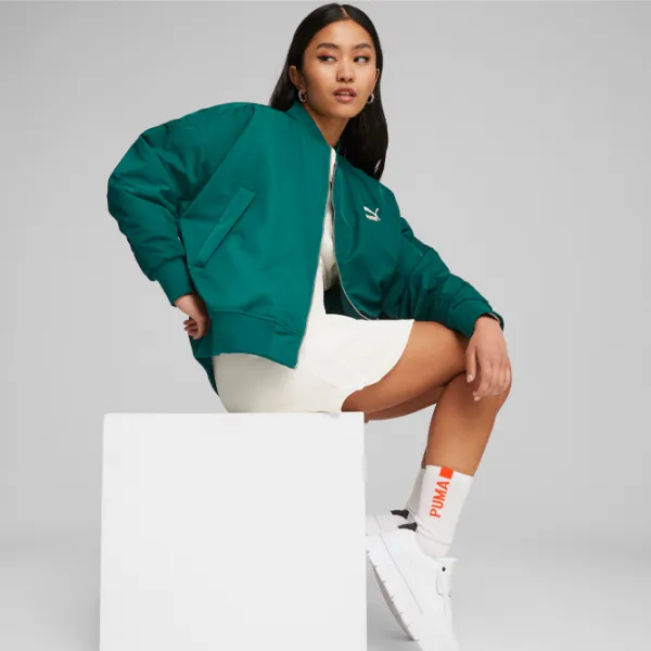 Куртка для женщин Puma T7 Shiny Bomber Jacket XS/ Зелёный photo 5