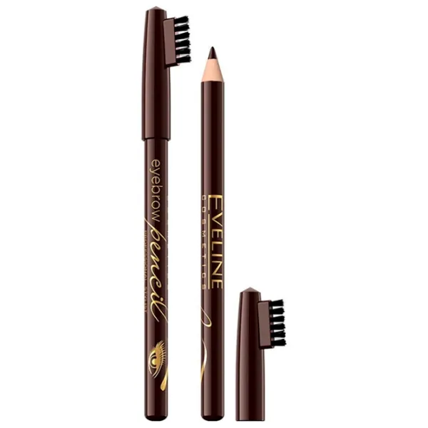 Карандаш для бровей Eveline Cosmetics Eyebrow Pencil Medium Brown photo 2 Карандаш для бровей Eveline Cosmetics Eyebrow Pencil Medium Brown photo 2