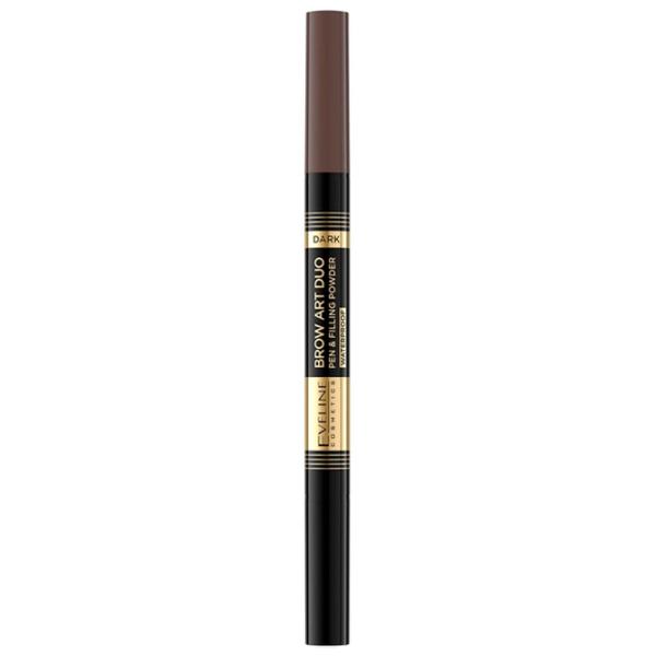 Маркер для бровей Eveline Cosmetics Brow Art Duo Тёмно-коричневый photo 2 Маркер для бровей Eveline Cosmetics Brow Art Duo Тёмно-коричневый photo 2