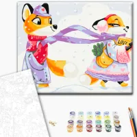 Pictură pe numere BrushMe Dragoste cu părul roșcat 40 x 30 cm/ Orizontală photo 2
