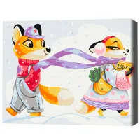 Pictură pe numere BrushMe Dragoste cu părul roșcat 40 x 30 cm/ Orizontală photo 3