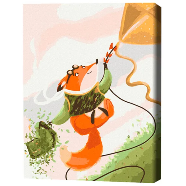 Pictură pe numere BrushMe Zbor cu zmeul 40 x 30 cm/ Verticală photo 3